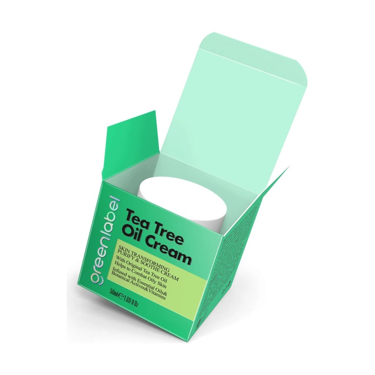 Cremă Anti - Acnee Greenlabel cu Ulei de Arbore de Ceai – Pentru Pete și Imperfecțiuni | 50ml - | VrajaDulce