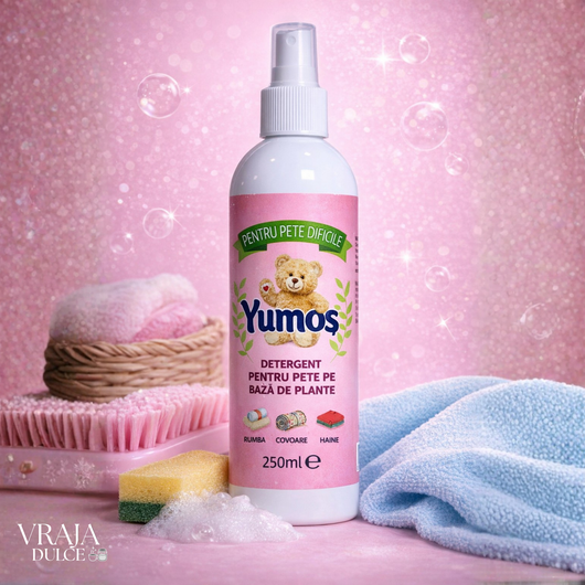 Spray pentru Îndepărtarea Petelor Yumos 250ml – Soluție Curățare Pete Textile