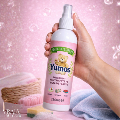 Spray pentru Îndepărtarea Petelor Yumos 250ml – Soluție Curățare Pete Textile