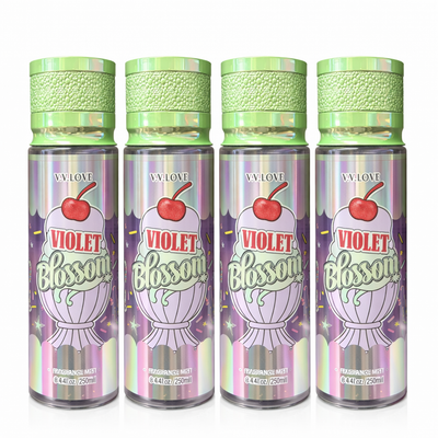 Pachet Promo 4x Body Mist Violet Blossom V.V. Love 250ml – Parfum Dulce & Fresh pentru Femei