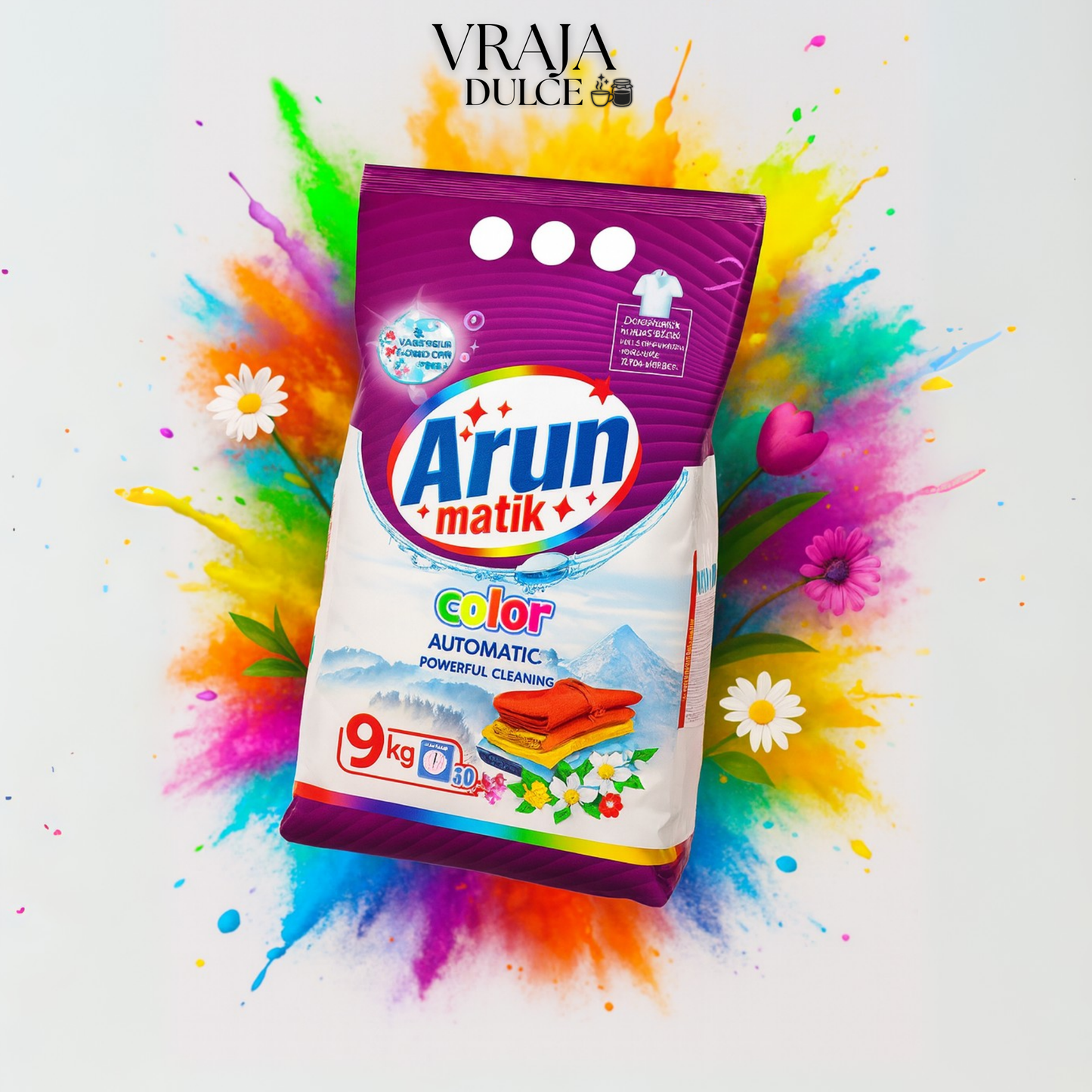 Detergent Automat Arun Matik Color 9kg – Curățare Puternică, Culori Protejate