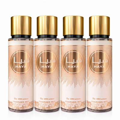Pachet Promo 4x Body Mist Haya 250ml – Parfum Elegant Feminin & Floral Rafinat