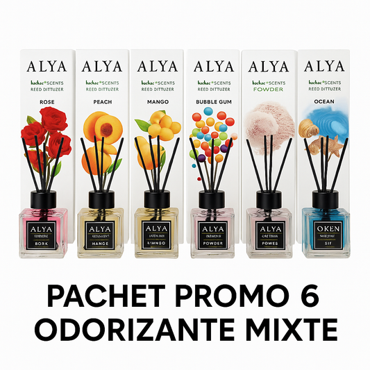 PACHET PROMO 6 odorizante ALYA – Arome mixte 120 ml