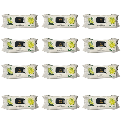 Pachet Ultra Fresh Citrus – 12x Șervețele Umede Mozaic cu Lămâie 100 buc