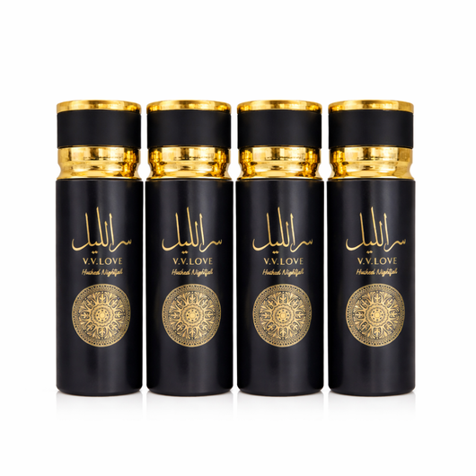 Pachet Promo 4x Body Mist Hushed Nightfall V.V.LOVE 250ml – Parfum Intens & Misterios