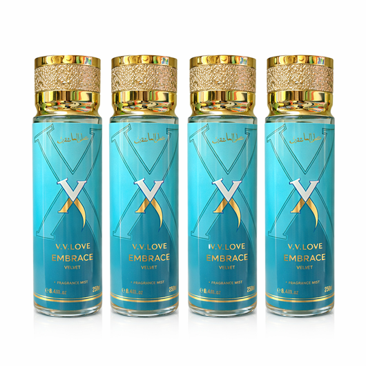 Pachet Promo 4x Body Mist Embrace Velvet V.V. Love 250ml – Parfum Fresh & Elegant pentru Femei