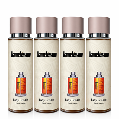 Pachet Promo 4x Body Mist Nameless Body Luxuries 250ml – Parfum Misterios și Elegant