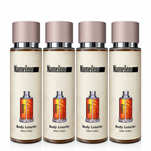 Pachet Promo 4x Body Mist Nameless Body Luxuries 250ml – Parfum Misterios și Elegant