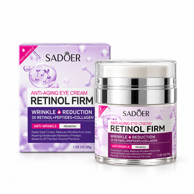 Cremă Contur Ochi SADOER Retinol Firm Anti-Aging – Retinol, Peptide și Colagen, 30 g