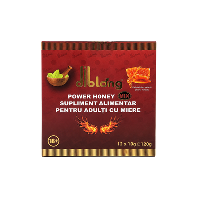 Diblong Power Honey – Miere Premium cu Plante, 12 Plicuri x 10g - 1 cutie