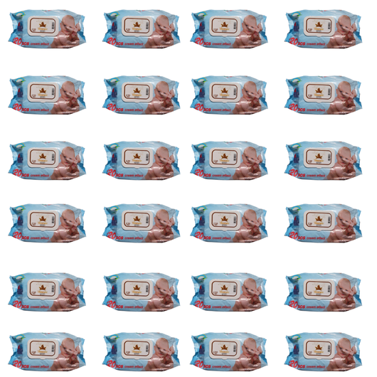 Pachet Ultra Stock 24x Șervețele Umede Mozaic Cream Effect 120 buc pentru Bebeluși