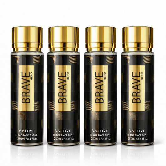 Pachet Promo 4x Body Mist Brave Hero 250ml – Parfum Masculin Puternic și Elegant