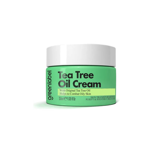 Cremă Anti-Acnee Greenlabel cu Ulei de Arbore de Ceai – Pentru Pete și Imperfecțiuni | 50ml