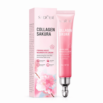 CREMĂ PENTRU C0NTURUL 0CHILOR CU CIREȘE JAPONEZE SAD0ER SD03027 20g - crema de ochii | VrajaDulce