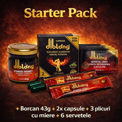 Diblong Starter Pack – Borcan 43g + Capsule + Plicuri + Șervețele - promo | VrajaDulce