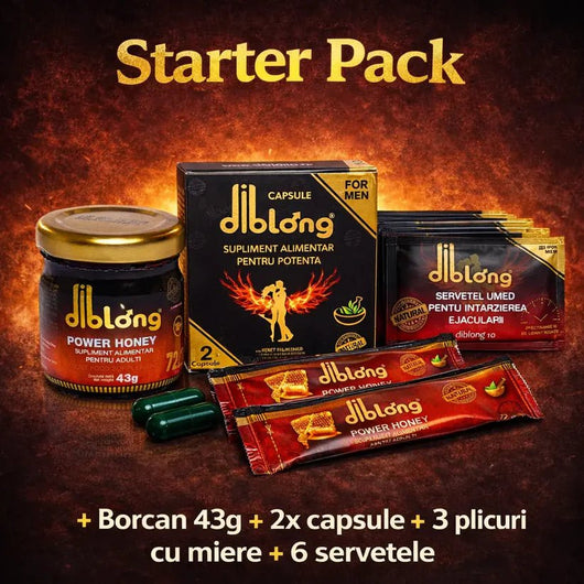 Diblong Starter Pack – Borcan 43g + Capsule + Plicuri + Șervețele - promo | VrajaDulce