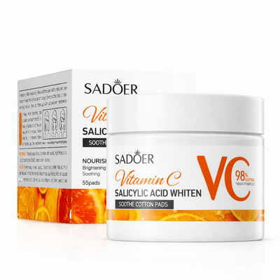 Dischetele tonice SADOER Vitamin C cu Acid Salicilic 55buc SD481191 - produse demachiante si curatare | VrajaDulce