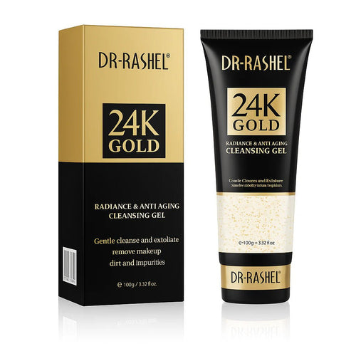 Dr. Rashel Gel de Curățare 24K Gold 100g – Luminozitate & Anti-Aging