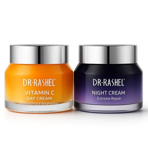 Dr. Rashel Set Cremă de Zi Vitamina C + Cremă de Noapte cu Retinol 2×50g – Hidratare & Anti-Aging