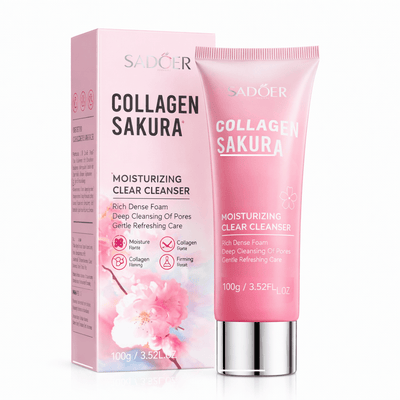 GEL DE CURĂȚARE FACIALĂ CU COLAGEN ȘI CIREȘE JAPONEZE SADOER SD02976 100g - produse demachiante si curatare | VrajaDulce
