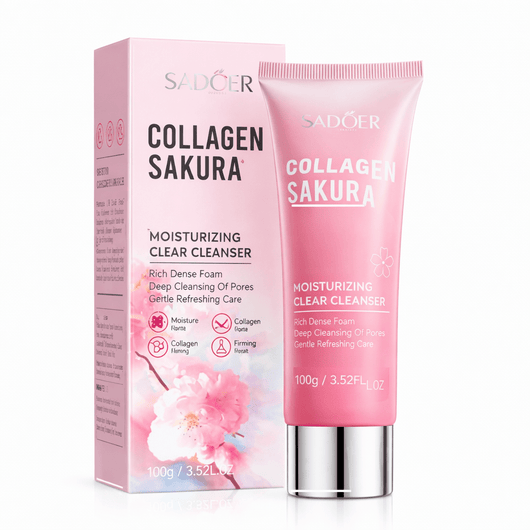 GEL DE CURĂȚARE FACIALĂ CU COLAGEN ȘI CIREȘE JAPONEZE SADOER SD02976 100g - produse demachiante si curatare | VrajaDulce