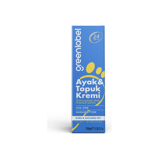 Greenlabel Cremă Reparatoare Picioare & Călcâie – 10% Uree, Shea & Arbore de Ceai | 100ml - | VrajaDulce