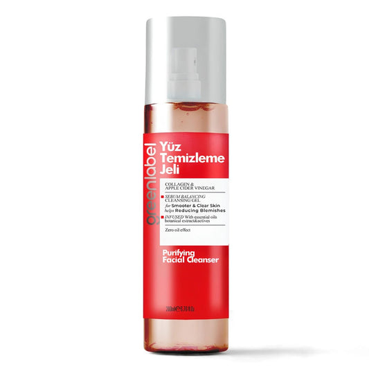 Greenlabel Gel de Curățare Facială Purifiant cu Oțet de Mere și Colagen | 200 ml - | VrajaDulce