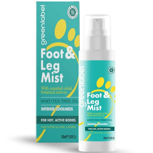 Greenlabel Spray Revigorant Picioare – Mentă & Arbore de Ceai | 100ml Prospețime și Hidratare - | VrajaDulce
