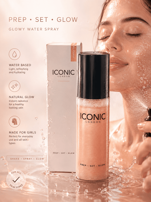 ICONIC London - Glowy Water Mist, Pink 120ml - Ingrijirea Tenului | VrajaDulce