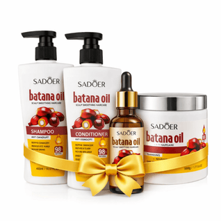 Ingrijire premium Batana – Șampon 400ml + Balsam 400ml + Ulei 50ml + Mască 500g