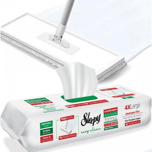 Lavete Umede Pardoseli SLEEPY EASY CLEAN White Soap – 50 Buc - Servetele Umede | VrajaDulce