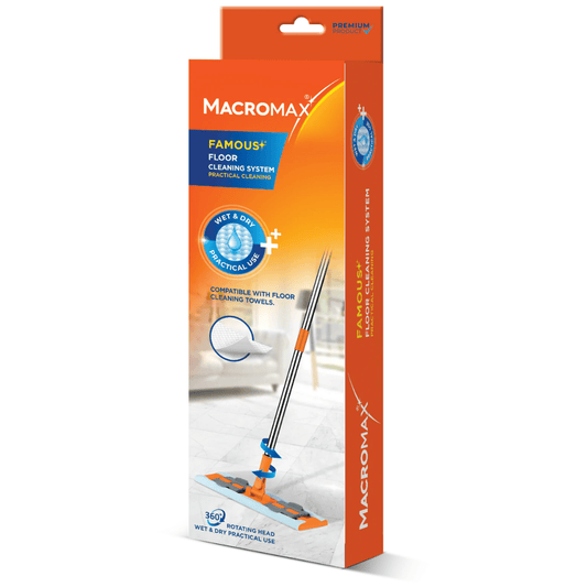 MACROMAX – Sistem Premium de Curățare Podele Uscată & Umedă, Cap Rotativ 360° - Mop | VrajaDulce