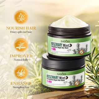 Mască de Păr cu Rozmarin și Mentă SADOER 250g – Reparare și Hidratare Intensivă