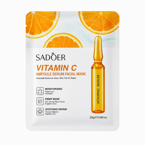 Mască facială SADOER cu Vitamina C – Hidratare & Luminozitate Intensă (25g)