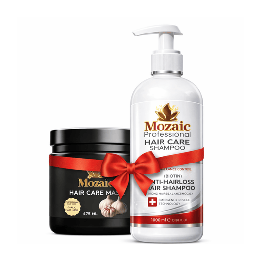 Mozaic Repair & Strength Duo – Mască cu Usturoi + Șampon cu Biotină - Pachet promo îngrijire păr | VrajaDulce