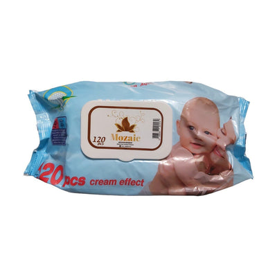 Mozaic Șervețele Umede 120 buc Cream Effect pentru Bebeluși - | VrajaDulce