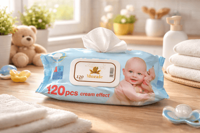 Mozaic Șervețele Umede 120 buc Cream Effect pentru Bebeluși - | VrajaDulce