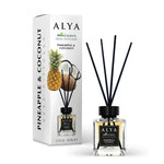 Odorizant de cameră cu bețișoare ALYA – Ananas & Cocos, 120 ml - Odorizant | VrajaDulce