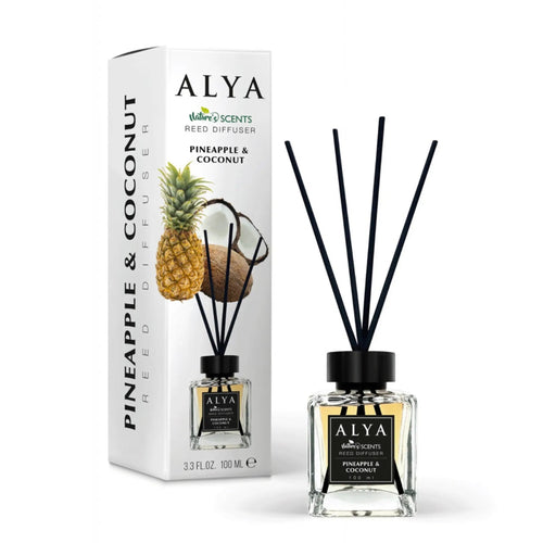 Odorizant de cameră cu bețișoare ALYA – Ananas & Cocos, 120 ml