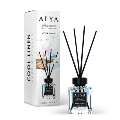 Odorizant de cameră cu bețișoare ALYA – Cool Linen 120 ml - Odorizant | VrajaDulce