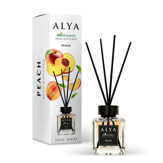Odorizant de cameră cu bețișoare ALYA – Piersică 120 ml - Odorizant | VrajaDulce