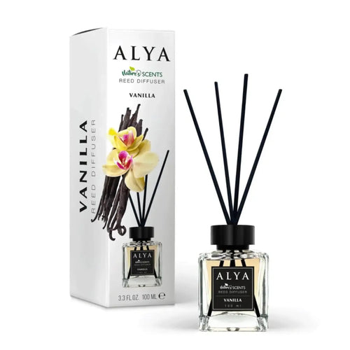 Odorizant de cameră cu bețișoare ALYA – Vanilla, 120 ml