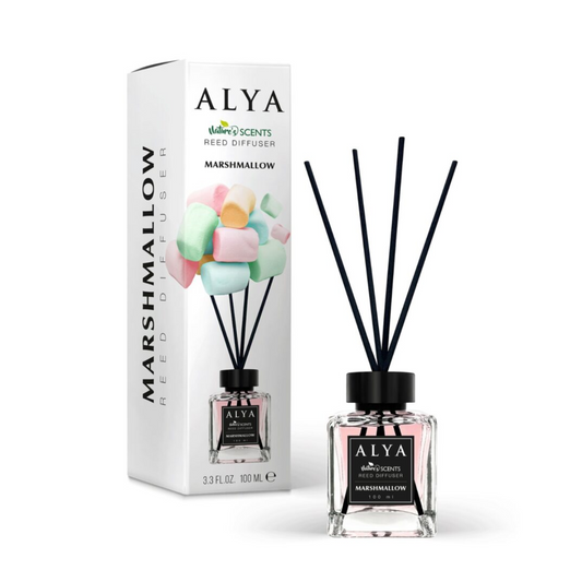 Odorizant de cameră cu bețișoare ALYA – Marshmallow 120 ml