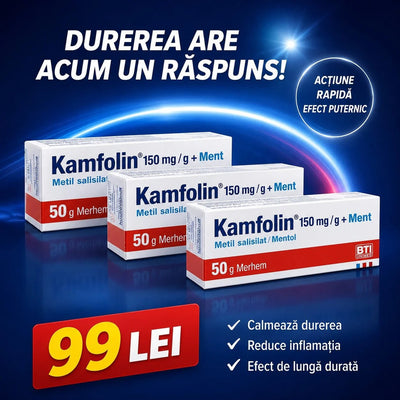 Pachet 3 x Crema Antiinflamatoare Kamfolin 150mg/g+100 mg/g Merhem - Kamfolin | VrajaDulce
