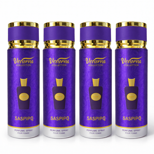 Pachet 4x Body Mist Saspipq Verona Collection 200ml – Parfum Damă Oriental & Elegant - | VrajaDulce