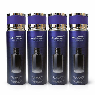 Pachet 4x Body Mist Suawace Verona Collection 200ml – Parfum Masculin Fresh & Intens - | VrajaDulce