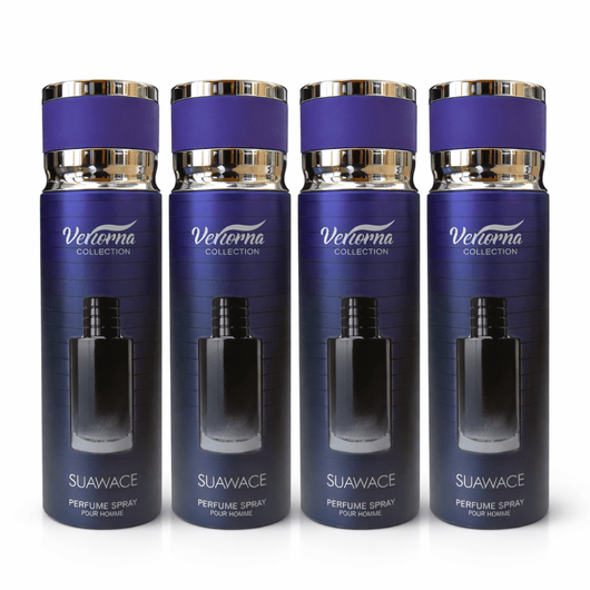 Pachet 4x Body Mist Suawace Verona Collection 200ml – Parfum Masculin Fresh & Intens - | VrajaDulce