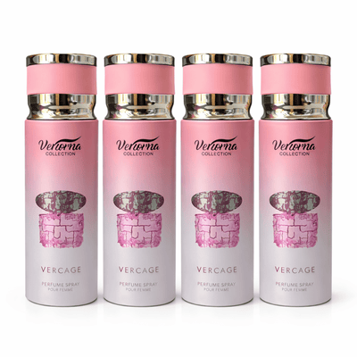 Pachet 4x Body Mist Vercage Verona Collection 250ml – Parfum Elegant & Dulce pentru Femei - | VrajaDulce