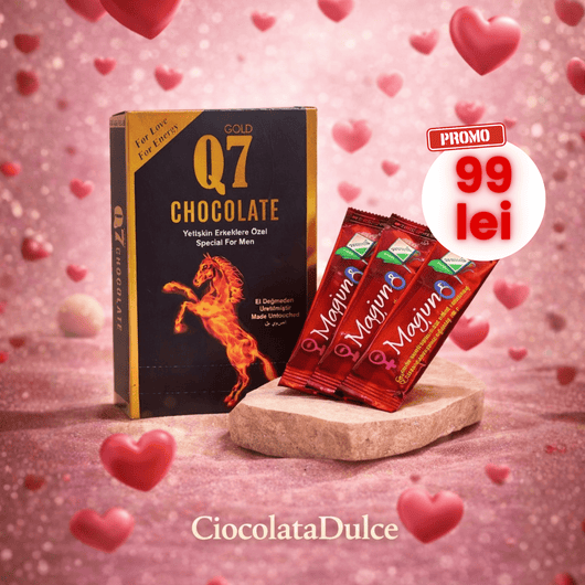 Pachet CiocolataDulce – Q7 12 Bucăți + 3 Plicuri Themra - Miere cu Plante | VrajaDulce