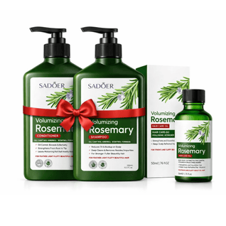 Pachet Complet SADOER – Șampon + Balsam + Ulei cu Rozmarin (Volum & Revitalizare)